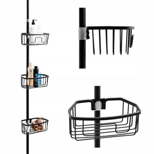 Yoka Home SCOPIC Badezimmerregal, schwarz
