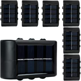    Decorya Gartenwandleuchte, Dunkelgrau, Schwarz, Graphit, integrierte 1-W-LED-Quelle