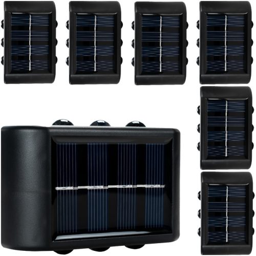  Decorya Gartenwandleuchte, Dunkelgrau, Schwarz, Graphit, integrierte 1-W-LED-Quelle