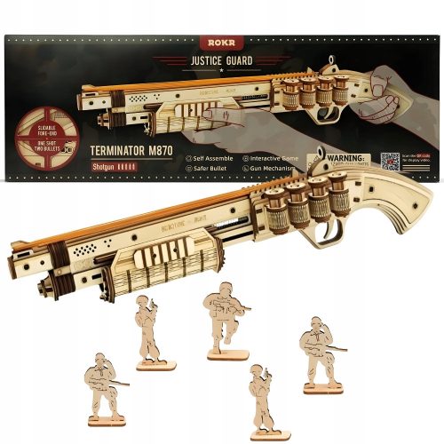  Robotime Shotgun 3D-Puzzle, 170 Teile, Holz