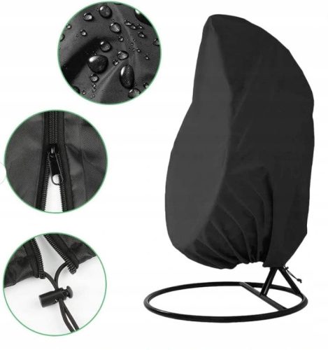 Abdeckung für Gartenmöbel - Gartenabdeckung für Sessel 115 x 115 x 190 cm, schwarz
