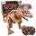  Der Mega-Dinosaurier T-Rex läuft brüllend und leuchtet mit der Fernbedienung auf