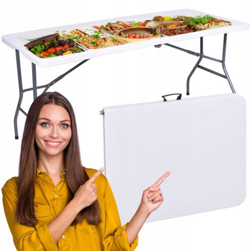  In einen Koffer klappbarer RICO-Gastronomietisch – 152 cm