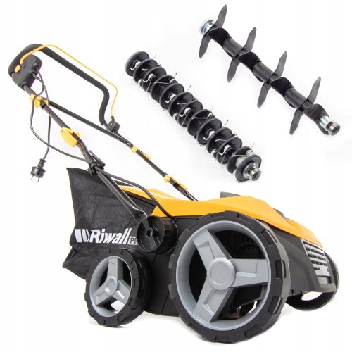 Grubber, Vertikutierer und Belüfter für Gras, Rasen und Erde Wertykulator Riwall 38 cm 1600 W