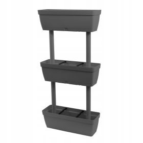    ArtPlast Blumentopf 17 cm x 50 x 100 cm, schwarzer Kunststoff