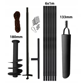 Handbohrgerät für Brunnen 180 mm, 7 m, Gülle 133