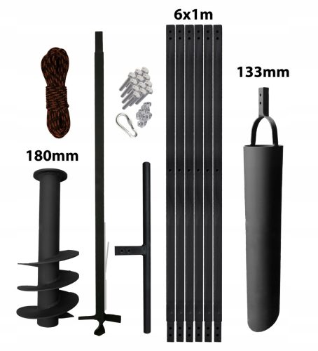 Handbohrgerät für Brunnen 180 mm, 7 m, Gülle 133