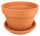  Degrea Blumentopf 25,3 cm x 25,3 x 16,8 cm Durchmesser 25 cm Naturkeramik, Terrakotta + Degrea Blumentopfständer 24,9 cm Keramik