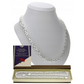  KÖNIGLICHE GEWEBE-SILBERKETTE – 925 – 55 CM