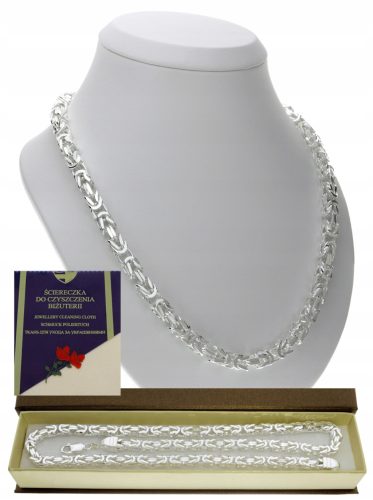  KÖNIGLICHE GEWEBE-SILBERKETTE – 925 – 55 CM