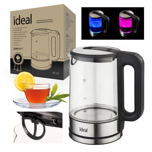  Ideal IK1103 Wasserkocher 2200 W 1,7 l schwarz