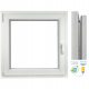 PVC-FENSTER 1000 x 1000 RU/L WEISS MIT MIKROBELÜFTUNG