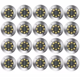    Forever Speed eingebettete Solarlampe, Silber, 12,6 cm, 16 Stk.