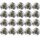  Forever Speed eingebettete Solarlampe, Silber, 12,6 cm, 16 Stk.
