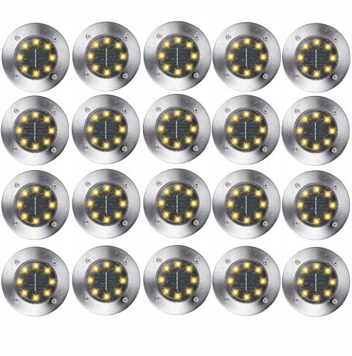  Forever Speed eingebettete Solarlampe, Silber, 12,6 cm, 16 Stk.