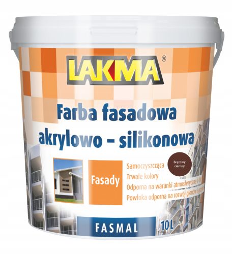 Lakma Öl-Phtalat-Fassadenfarbe 10 l DUNKELBRAUN matt