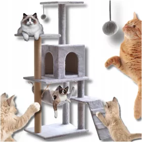    Niedriger Kratzbaum, Bett, Kratzbaum, Omna-Turm 101 - 160 cm