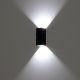 Gartenwandlampen, außen Kwazar Luminaire Gartenwandleuchte, schwarz, integrierte 6-W-LED-Quelle