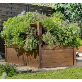  Mini-Gewächshaus 124,5 cm x 90,5 cm aus Holz