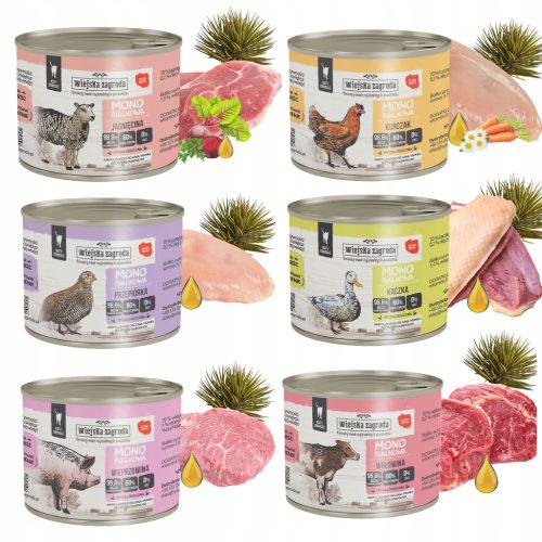  Wiejska Zagroda Nassfutter, Geschmacksmischung, 0,2 kg