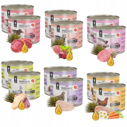  WIEJSKA ZOGRODA MONO Katzenfutter MIX Smaków 12x200g
