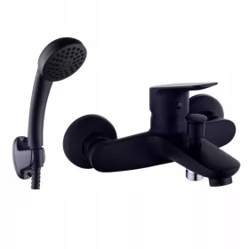    Liveno Sigma Black Einhebel-Wand-Badewannen- und Duscharmatur, schwarz