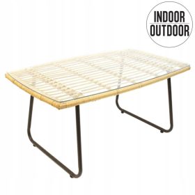  Intesi rechteckiger Couchtisch 95 x 55 x 42 cm schwarz