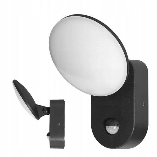 Gartenwandlampen, außen Adviti schwarze Gartenwandleuchte mit integrierter 15-W-LED-Quelle