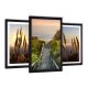 Bilder an der Wand Set mit 3 gerahmten ArtisArt-Gemälden mit Sonnenuntergang, 129 x 63 cm