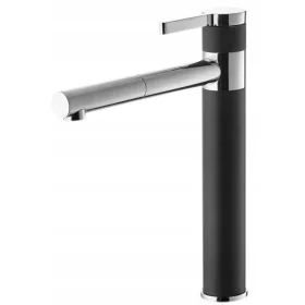  Moderno FLUSSO schwarzer Stand-Küchenarmatur