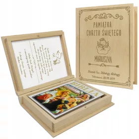  GRAVIERTE BOX + BIBELGESCHENK HEILIGE KOMMUNION