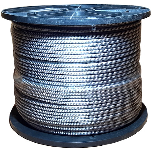 PVC-ummanteltes Stahlseil 6x7 4mm/200m DIN3055 EN12385-4