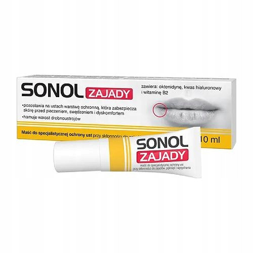  SONOL ZAJADY Salbe bei Lippenproblemen, 10 ml mit Vitamin B12 Verco, rissige Lippen