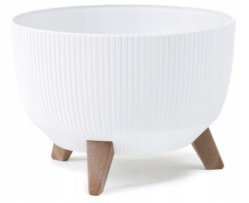  Lamela-Blumentopf 29 cm x 29 x 23 cm, weißer Kunststoff
