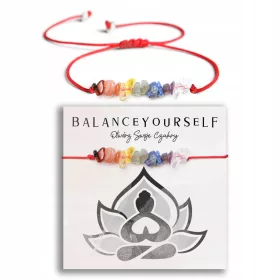  7 CHAKR Armband mit natürlichen Amulettsteinen