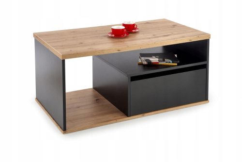  Halmar Pantera rechteckige Bank 110 x 60 x 50 cm Wotan-Eiche