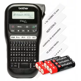   Brother PT-H110 Etikettendrucker 10 mm/Sek. + 5× Specmark TZe-231 Band 12 mm x 8 m für Brother