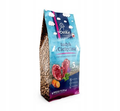  Boskie Smaki getreidefrei für Hunde Putenfleisch 3kg