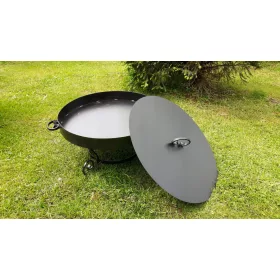  WROUGHT Garten-Feuerstelle 70cm für Grill + Abdeckung