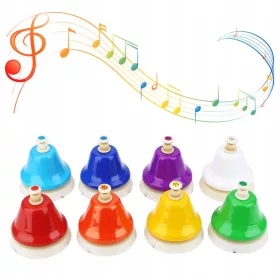  Buntes Handglocken-Instrumentenset mit 8 Tönen für Kinder