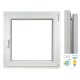 PVC-FENSTER 1000 x 1000 RU/P WEISS MIT MIKROBELÜFTUNG