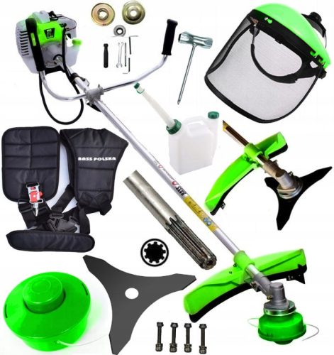 Trimmer, Freischneider und Grasschneider Benzin-Freischneider mit Zubehörsatz Bass BP-8653
