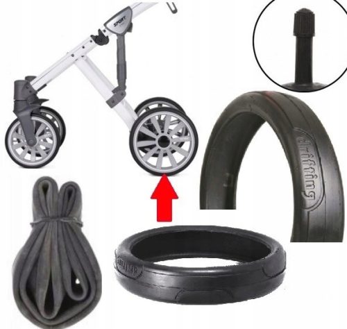  Schlauch + Reifen für den Anex Sport Kinderwagen, großes Heckprofil