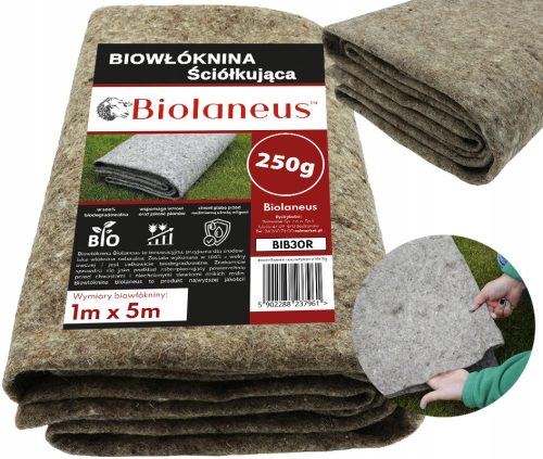 Agrartextil - Agrotextil-Mulchmittel (Anti-Unkraut) Biolaneus grau 100 x 500 cm 250 g/m²