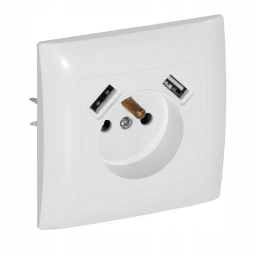 Steckdose, USB-Wand VCX weiß