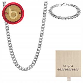  Set aus gepanzerter Halskette und Armband für Herren