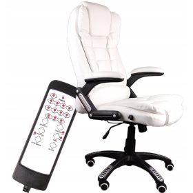  GlobalPlayers Bruno Weißer Bürostuhl mit Massage