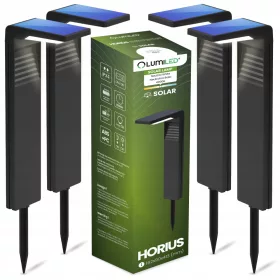  Lumiled Solarlampe, schwarz, 57,5 cm, 4 Stk.