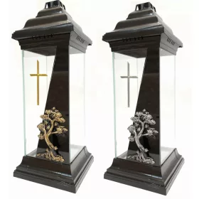  Große Kerze. Kapellenlaterne mit modernem Einsatz