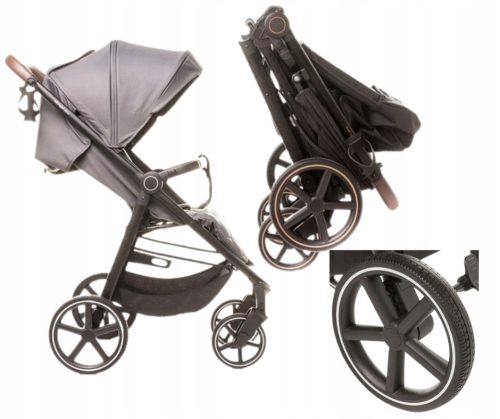  4Baby Stinger Pro graphite Kinderwagen + 4baby „Mama Bag“ Tasche 2023 – Graphite